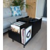 SEFOUR   RECORD COLLECTOR TABLE  - BLACK