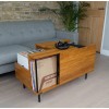 SEFOUR   RECORD COLLECTOR TABLE  -  MID CENTURY SYNTH ROSEWOOD